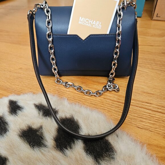 Michael Kors Cece Small Shoulder & Crossbody Bag - Navy - Picture 6 of 10